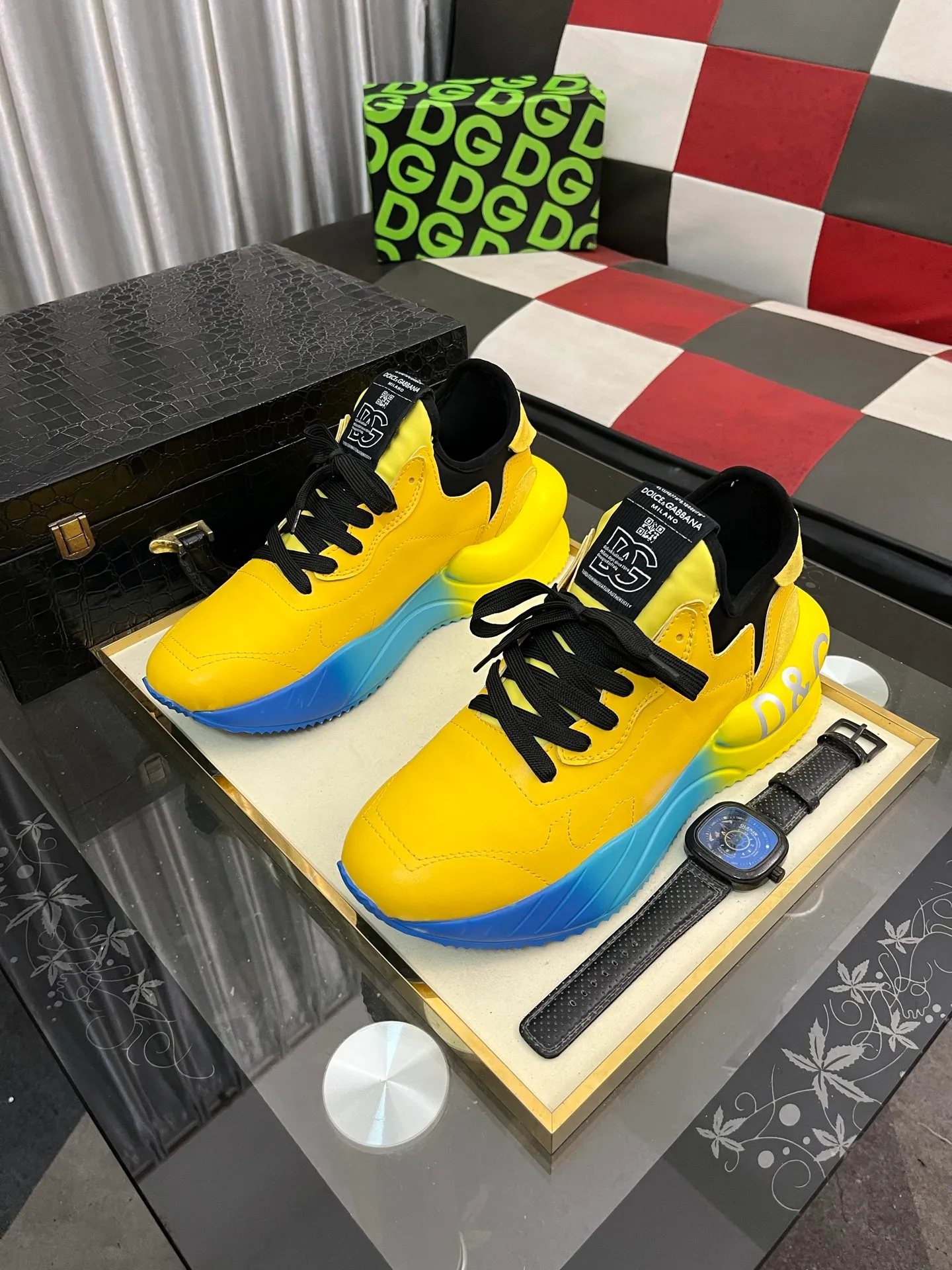 Men's shoes 💰540⌚️⌚️【DG～】Couple casual shoes 2025z cabinet simultaneous sale 🔶Size: 35-46#️⃣The upper is made of multi-material splicing ➕Mesh lining, comfortable and breathable, sole: original comfortable and wear-resistant outsole, ⚠️The real thing📱Photographed🎬The real thing is better📢📢📢